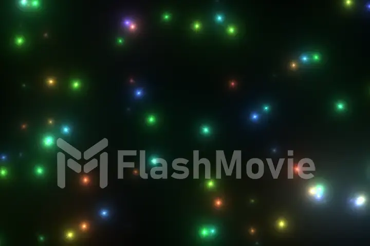 Camera flash light on black background 3d illustration