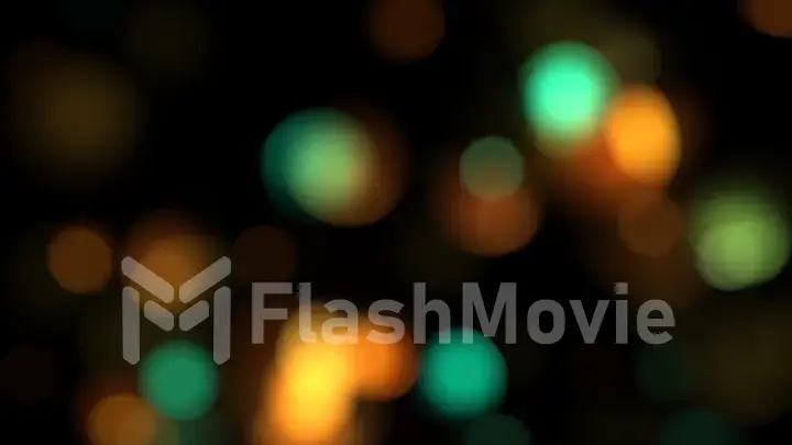 Abstract colorful lights in defocus 3d illustration