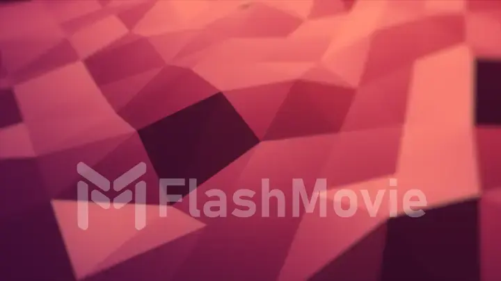 Smooth polygons waves perfect seamless loop of slow motion polygon waves 3d illustration