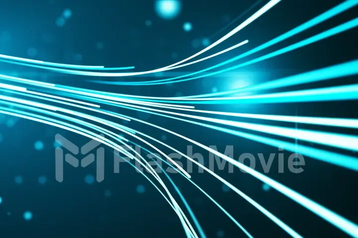 Abstract background with animation moving of lines for fiber optic network 3d illustration.See more color options in my portfolio
