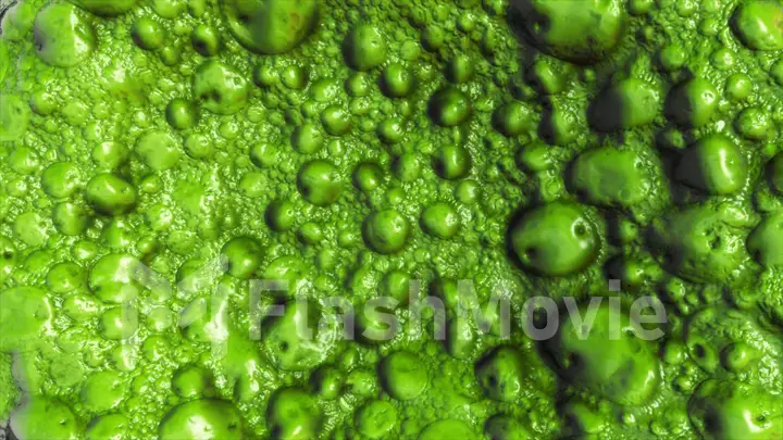 Realistic rendering of bacteria - in green colors