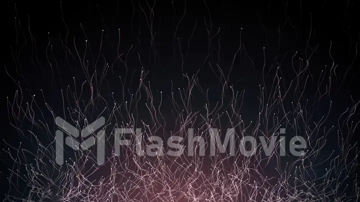 3d illustration abstract background of moving pattern creating particles in chaotic directions