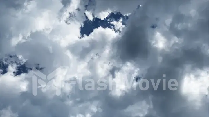 Background of lush clouds and blue sky