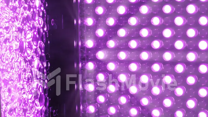 LED shiny bright rotating panel in purple