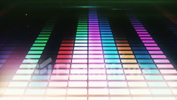 Coloprful audio equalizer background, music control levels