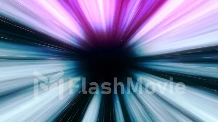 Flying in an abstract tunnel space-time continuum.Time 3d illustration for science films, music videos, broadcast, relaxation, meditation, audio visual performance, light show, night clubs.