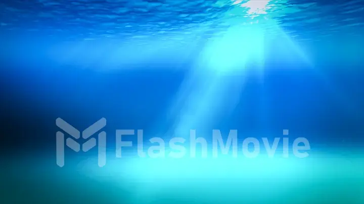 Underwater background. Blue Underwater with ripple and wave lights.