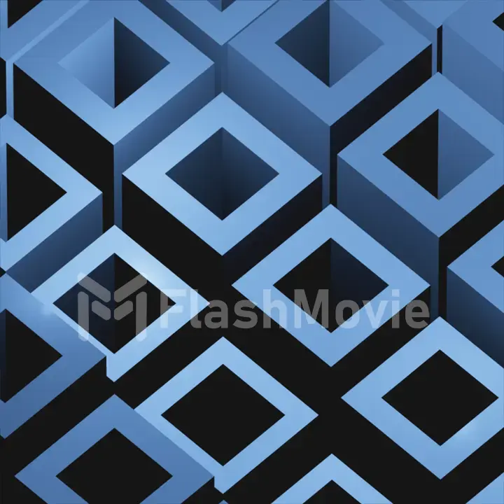 abstract blue cubes background