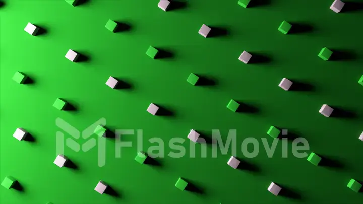 Abstract background with marvelous colorful cubes. Minimalistic design. 3d illustration