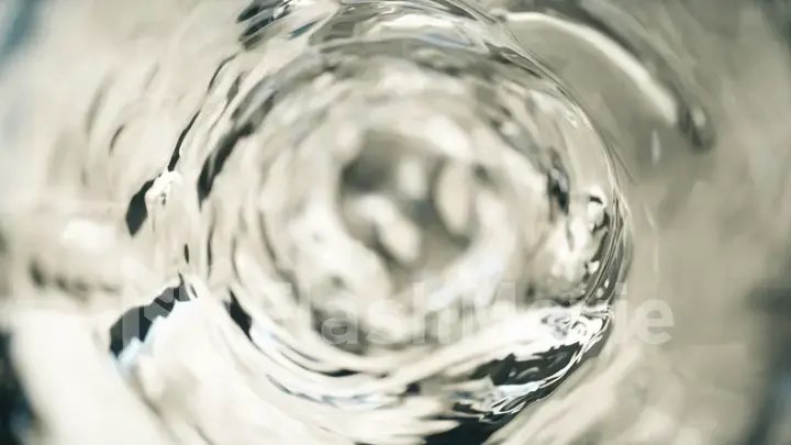 Water moves in a glass in slow motion. Abstract water background. 3d illustration