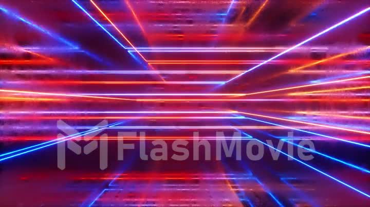 Abstract background, moving neon rays,