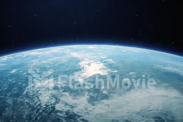 Ultra Realistic Earth from Space 3d illustration