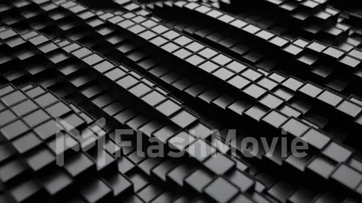 Dark plastic cubic surface in wave motion