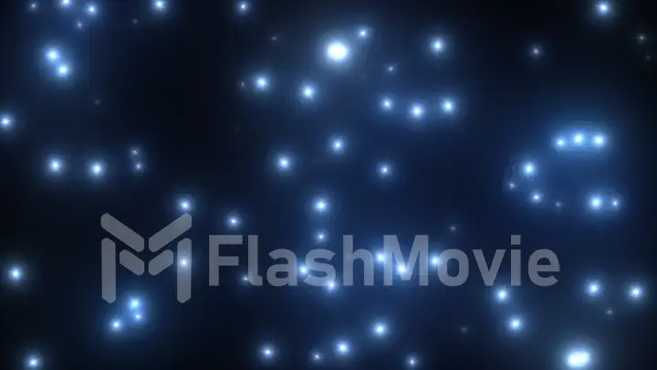 Camera flash light on black background 3d illustration