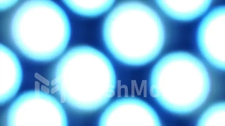 LED bright rotating panel in blue in defocus