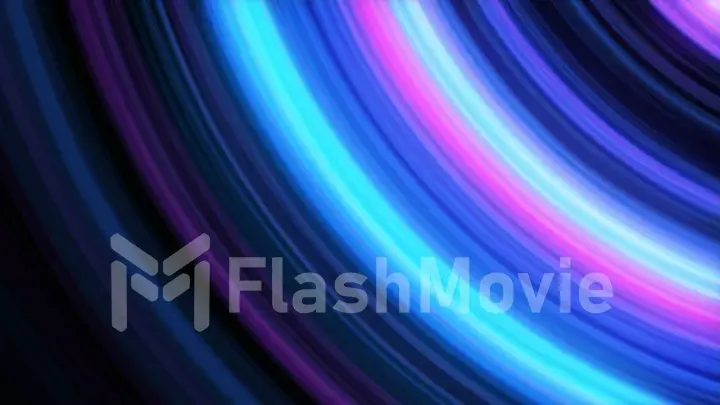 Abstract 3d illustration background of glowing lines isolated on black background