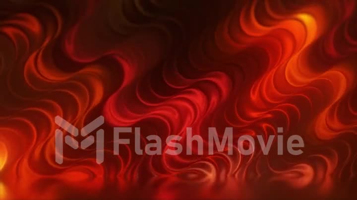 Abstract 3d render holographic oil surface background, foil wavy surface, wave and ripples, ultraviolet modern light, neon red spectrum colors.