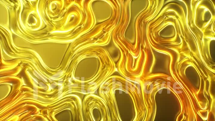 Abstract gold silky fabric forms