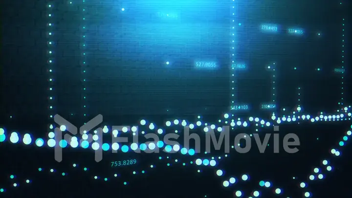 Futuristic heads up display blue green abstract interface