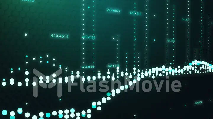 Futuristic heads up display green abstract interface