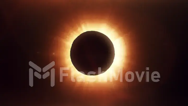 The Moon covering the Sun in a partial eclipse.