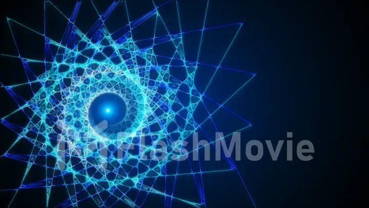 3D Blue Abstract Mesh Background with Circles, Lines and Shapes Design Layout for Your Business illustration