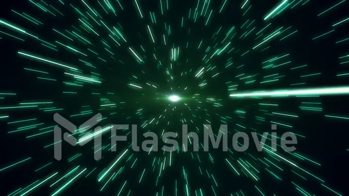 hyperspace star field zoom blur 3d illustration