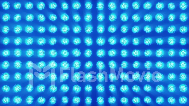 The wall of incandescent lamps is bright. LED background