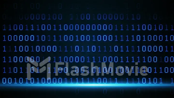 Abstract digital binary data scan loop background
