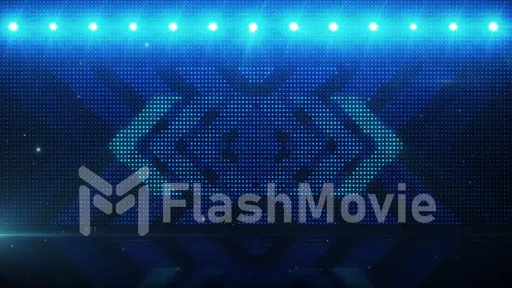 Flickering light background with arrows. Abstract digital backdrop. Technology 3d rendering.