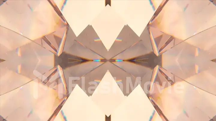Slowly rotating diamond coral shade, beautiful background. 3d illustration