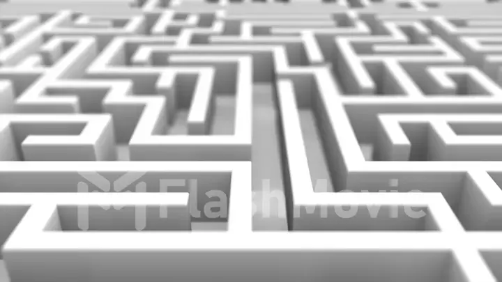 Endless labyrinth. Creative abstract success, marketing, strategy and motivation business concept 3d illustration