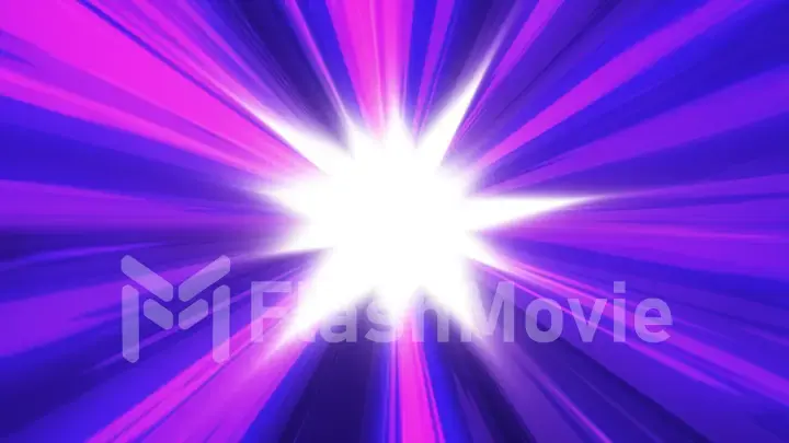 Comic colored speed line action inspired by japanese Anime 3d illustration