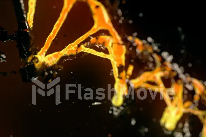 Destruction of DNA in three-dimensional space 3d illustration