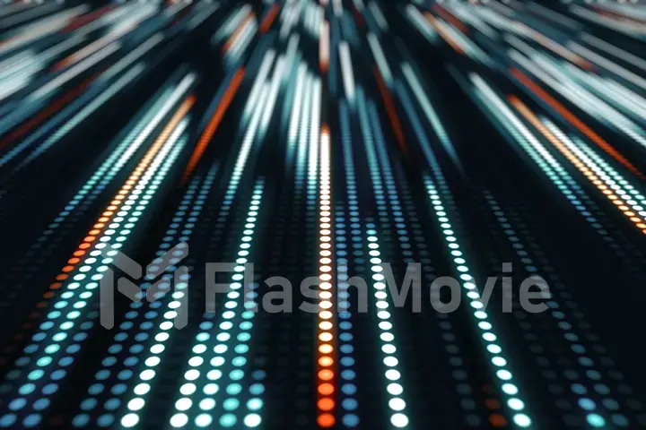 Abstract motion background, blue and orange light streaks