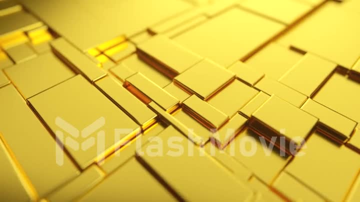 Abstract moving surface made of gold