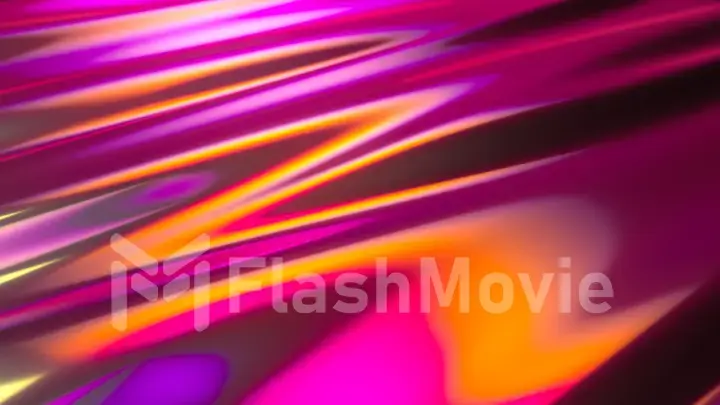 Colorful abstract animated background. The movement of a transparent multi-colored glass surface. Active movement of the liquid effect. Conceptual art. Rainbow gradient. 3d illustration