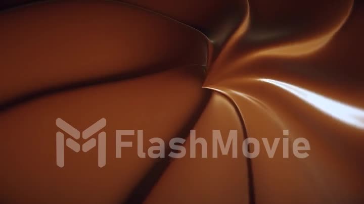 Chocolate truffle rotation close up. Seamless loop 3d render