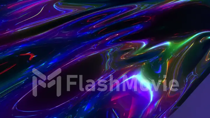 Abstract liquid metal alloy mercury liquid background of water surface flow, metals, chemical oil materials, melting. Shiny silk satin texture background 3d illustration