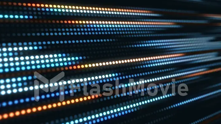 Abstract motion background, blue and orange light streaks