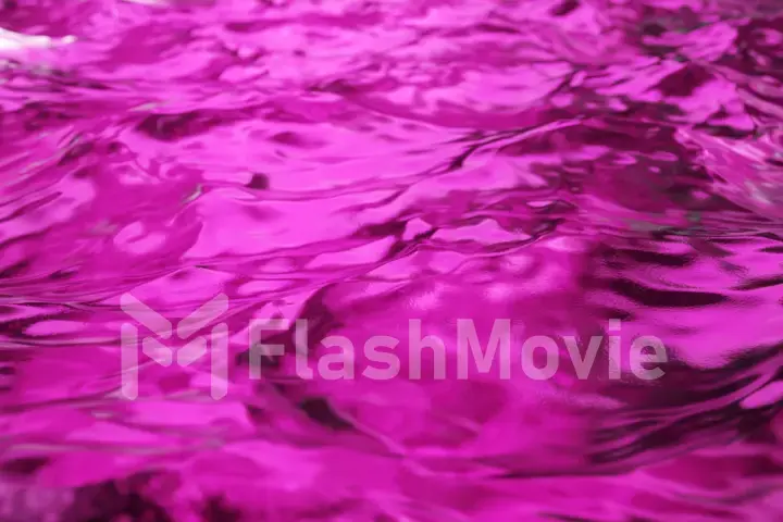 Pure purple water in the pool with light reflections. Slow motion. 3d illustration