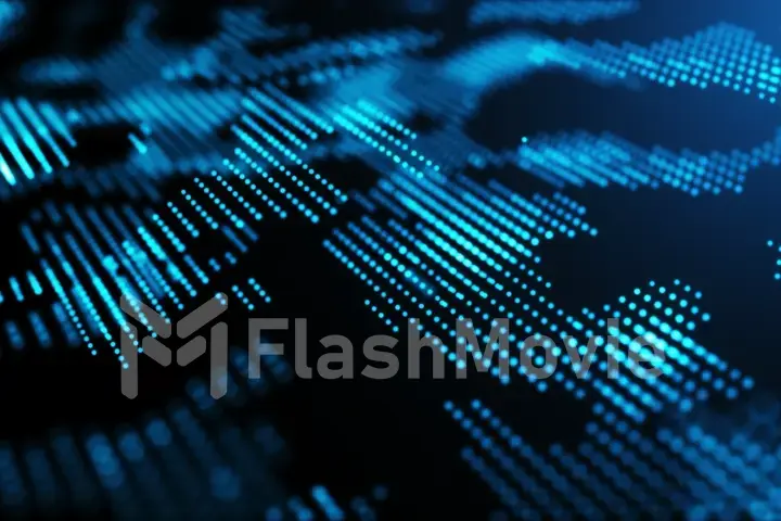 Abstract polygonal space low poly dark background with connecting dots and lines. Connection structure. 3d rendering