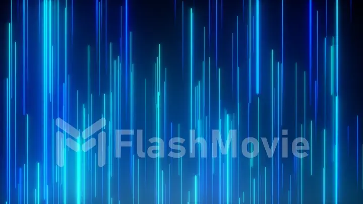 Abstract directional neon lines geometric background. Data flow. Optical fiber. Explosion star. 3d illustrationmotion effect. Blue modern light spectrum, fluorescent ultraviolet light.