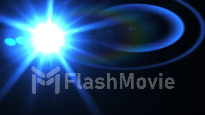 Flash light blue flare theme abstract background