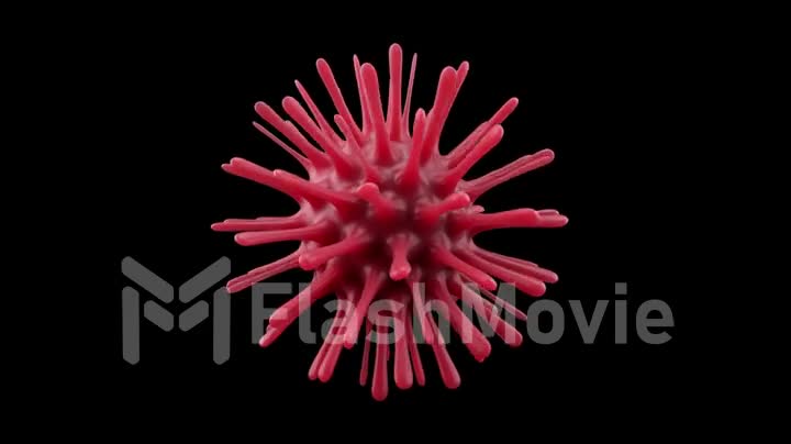 A deadly coronavirus bacterium under a microscope. Pathogen outbreak of bacterium and virus, disease causing microorganisms like the Coronavirus. Seamless loop 3d render