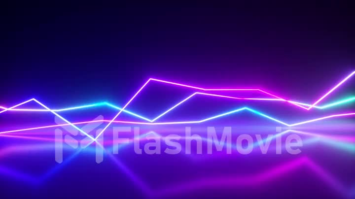 Bright colorful glowing neon lines