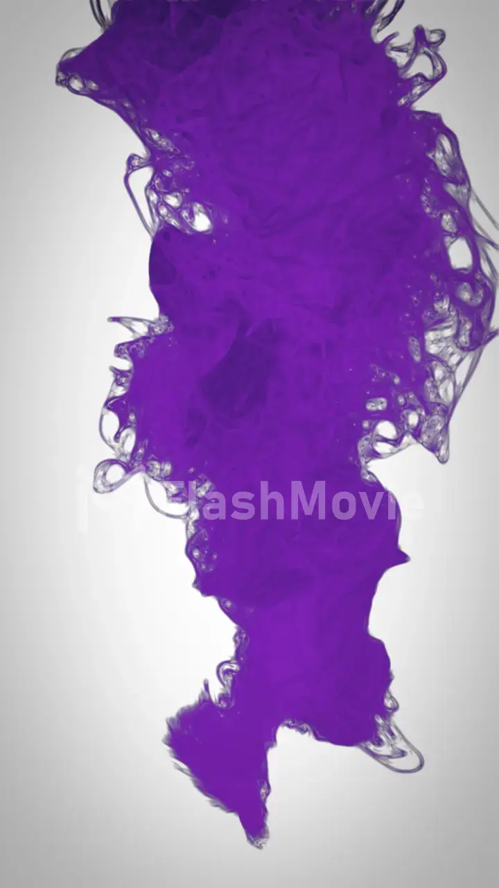 Studio shot of purple ink in water, isolated on white background