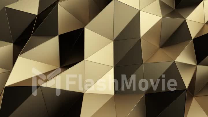 Abstract background of geometric gold surface