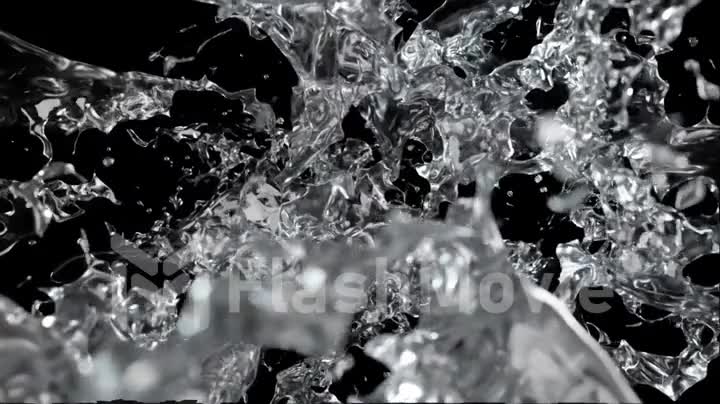 Water splash, underwater explosion