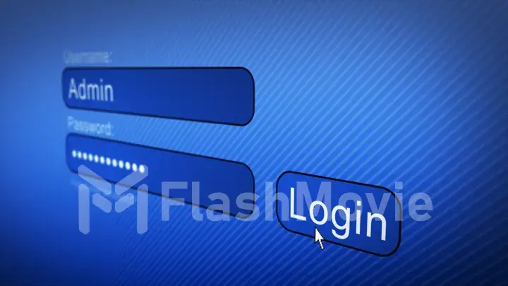 Login Box - Username and Password in Internet Browser on Computer Screen